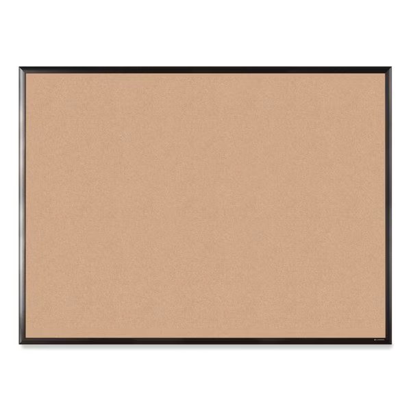 Cork Bulletin Board with Aluminum Frame, 47 x 35, Natural Surface, Black Frame, U Brands, Mfr#: 050U00-01